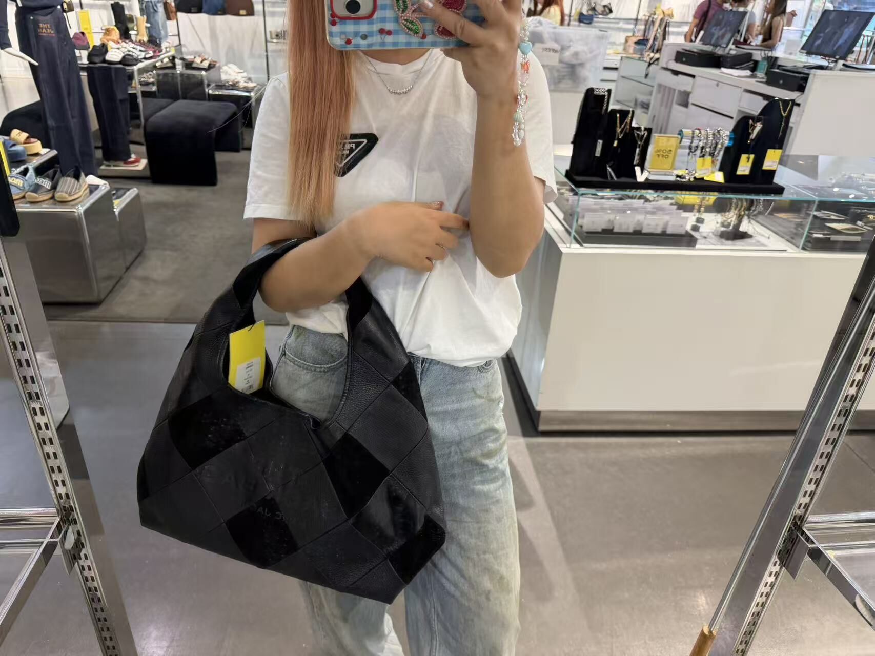 【直播】Marc Jacobs LX0724116 黑灰拼接 The Sack 手提肩背包