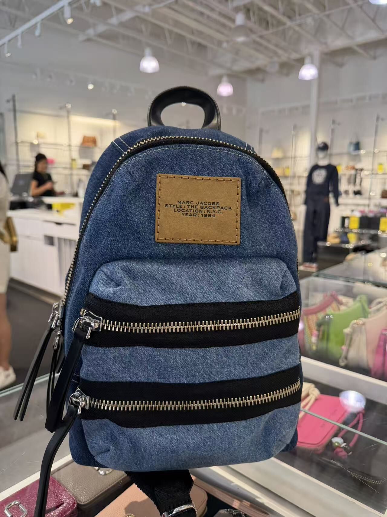 【直播】Marc Jacobs LX0724119 牛仔拼色背包