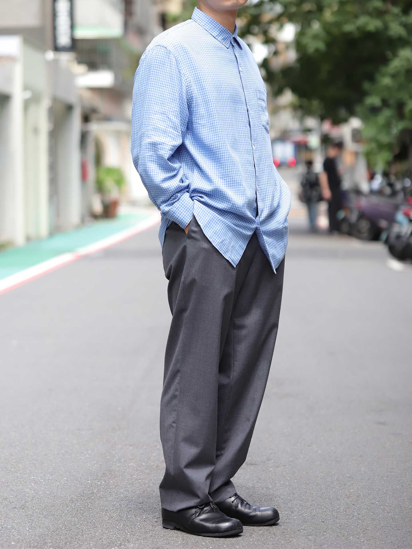スーツ ATON WOOL TROPICAL TAPERED EASY PANTS ATON - 【残り一点