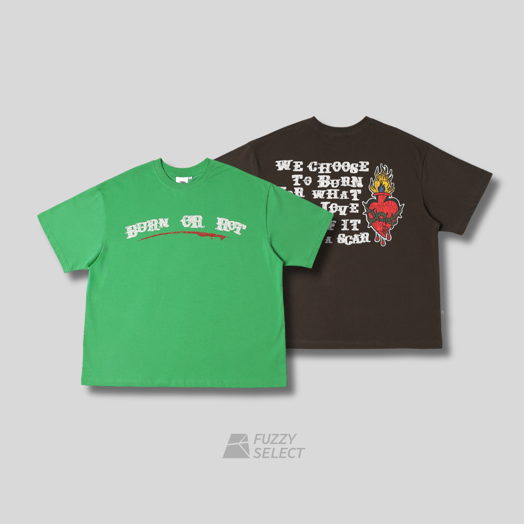 【逢甲 FUZZY】MTA Logo Sacred Heart Boxy Tee 聖心 短袖 深灰 綠色 M26ST9