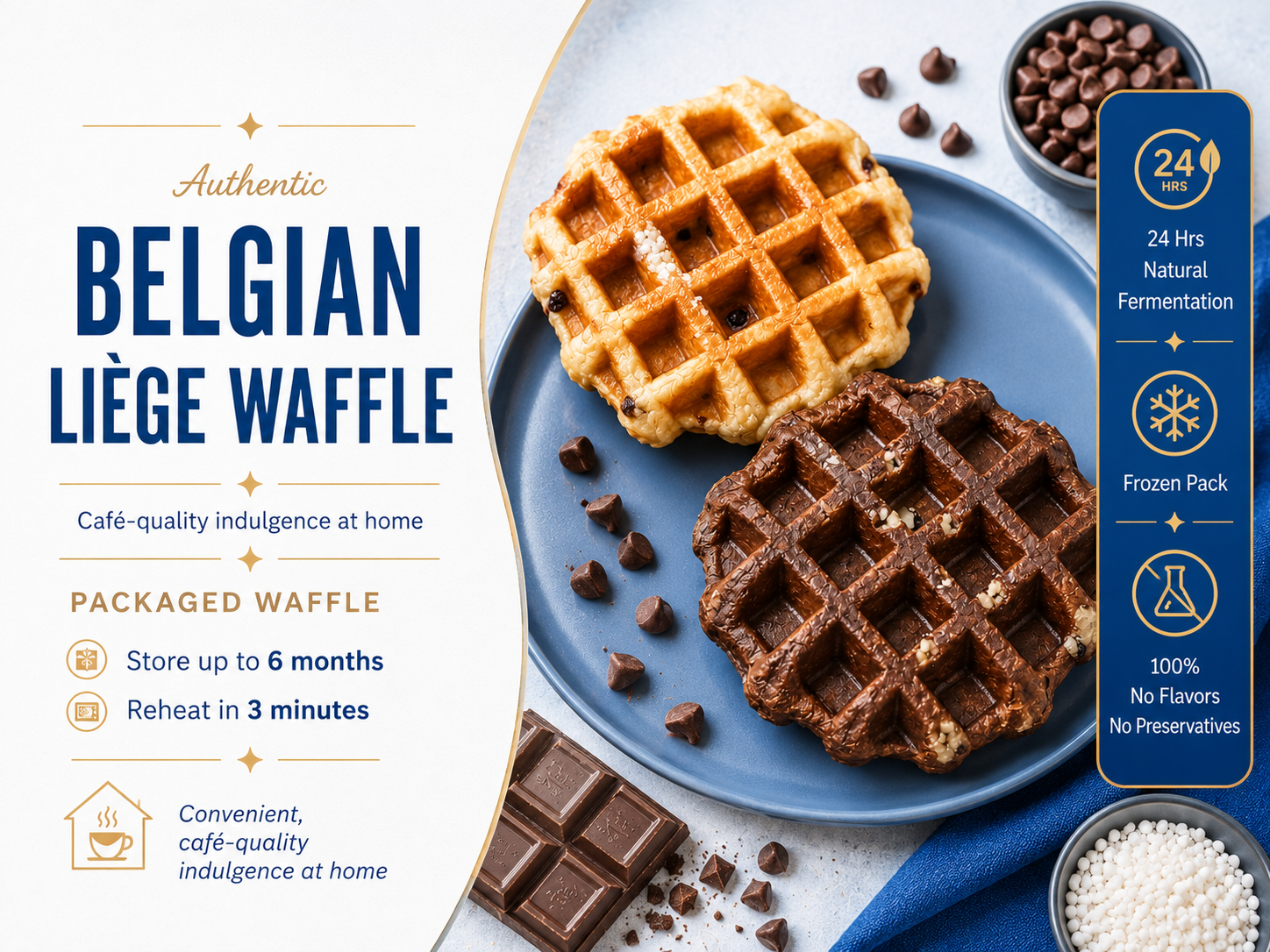 Waffle5 Original and Chocolate Belgian Liege waffles Malaysia