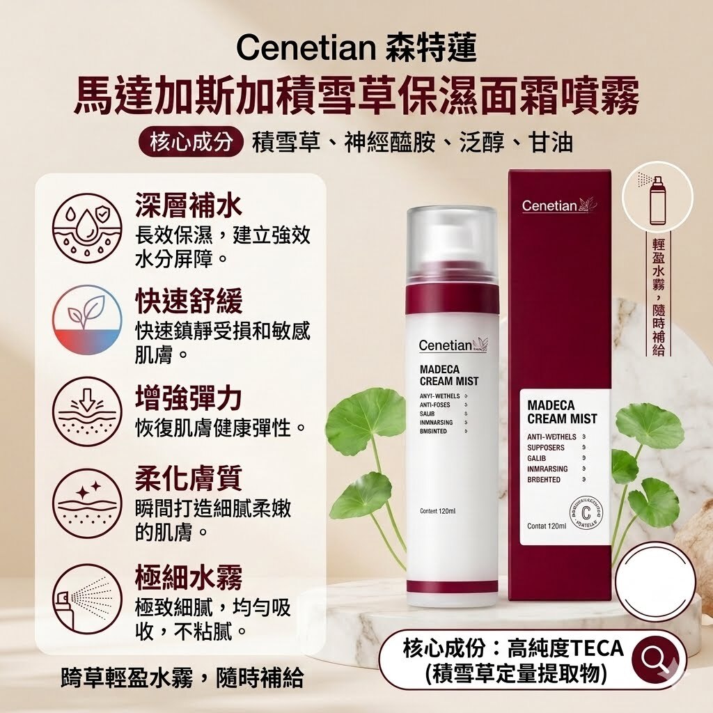 韓國 Centellian 24 積雪草保濕乳霜噴霧 120ML（K7 MA279）