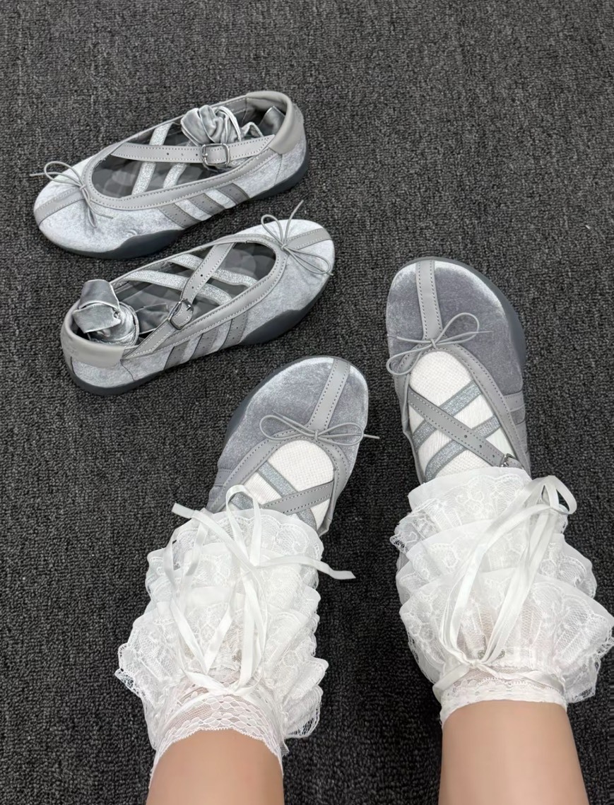 ADIDAS TAEKWONDO MEI BALLET 絲絨灰 天鵝絨 灰 炭灰 芭蕾風 芭蕾舞鞋 瑪莉珍鞋 女鞋 JR4487