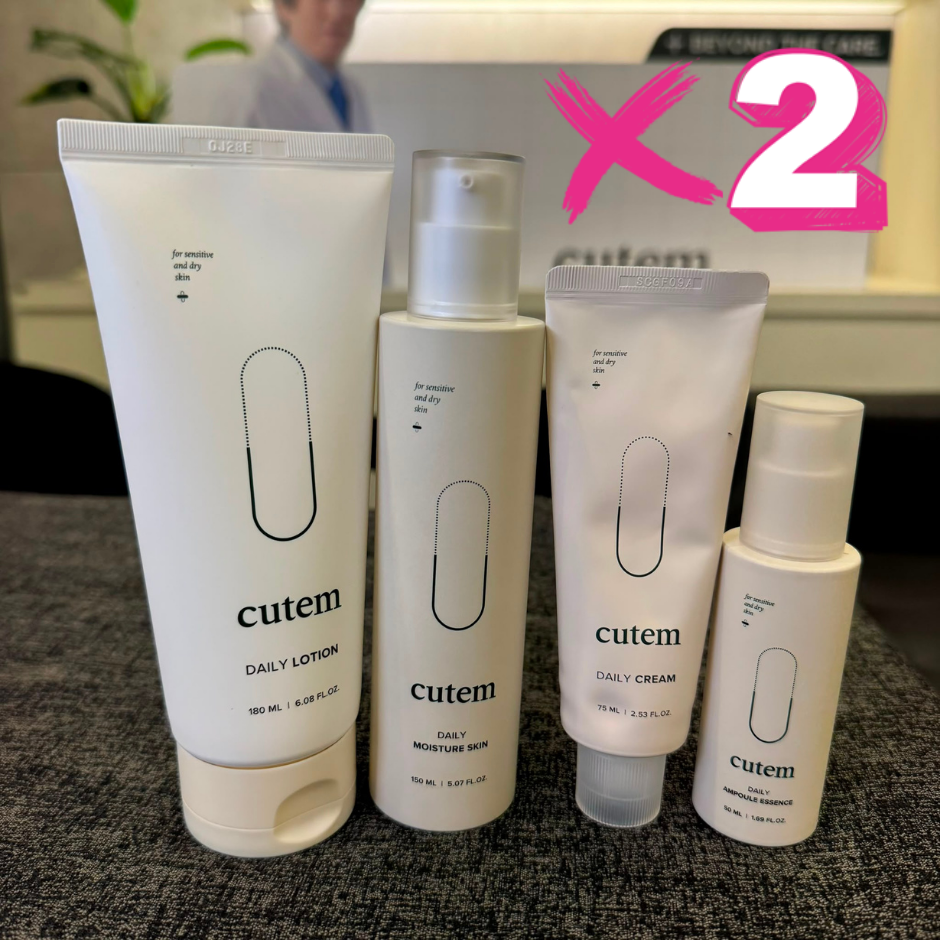 FAC-BBG0724-030 cutem Daily套裝 (Moisture Skin 150ml + Daily Cream 75ml + Daily Lotion 180ml + Daily Ampoule Essence 50ml) X2套 (A25)