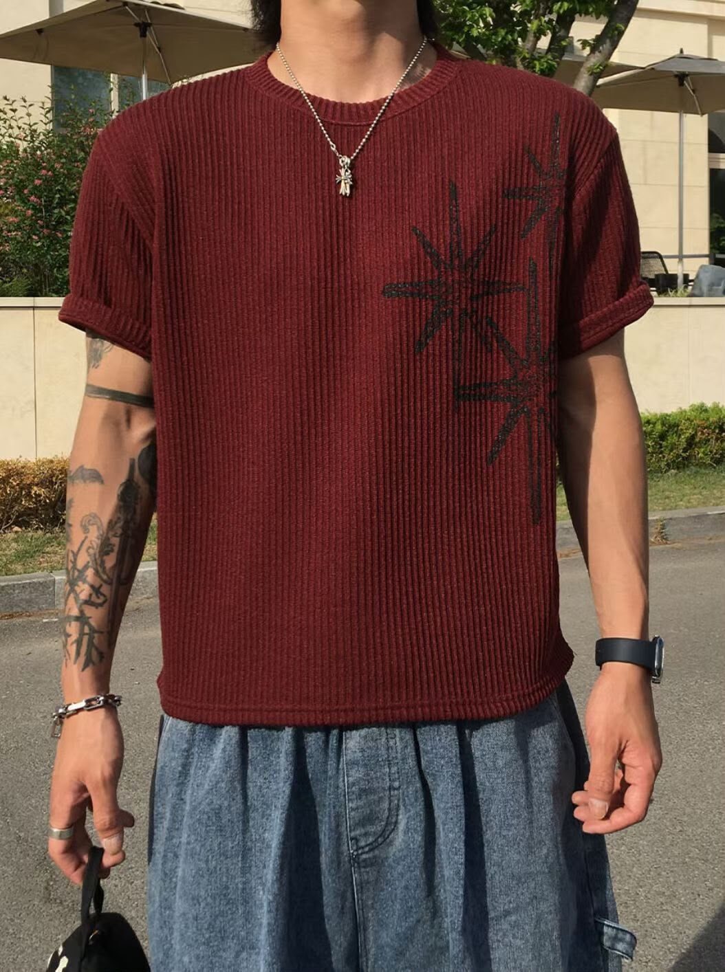 圖案針織短袖Tee TAC-BT-001T
