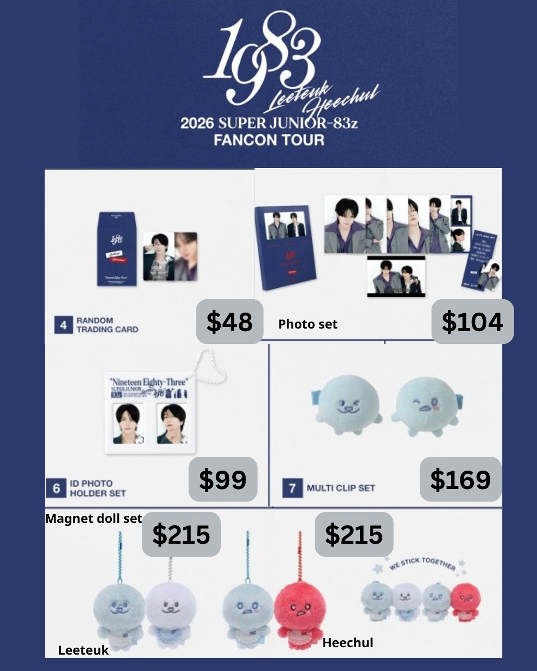 Super Junior 83z Fancon tour MD ( Online 代購）