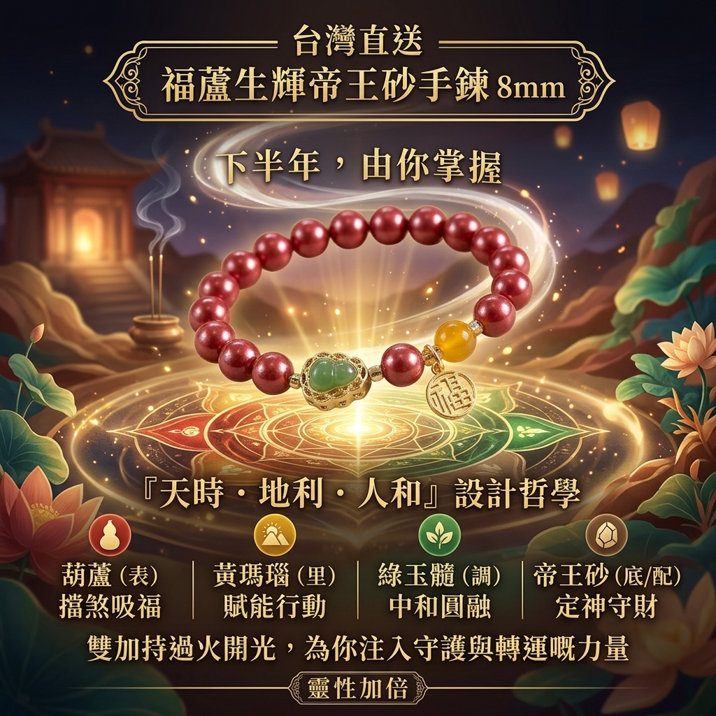 福蘆生輝帝王砂手鍊 8mm
