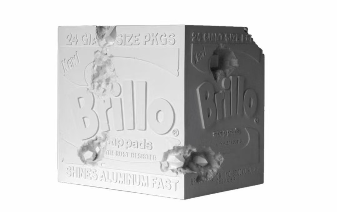 Daniel Arsham The eroded Brillo Box