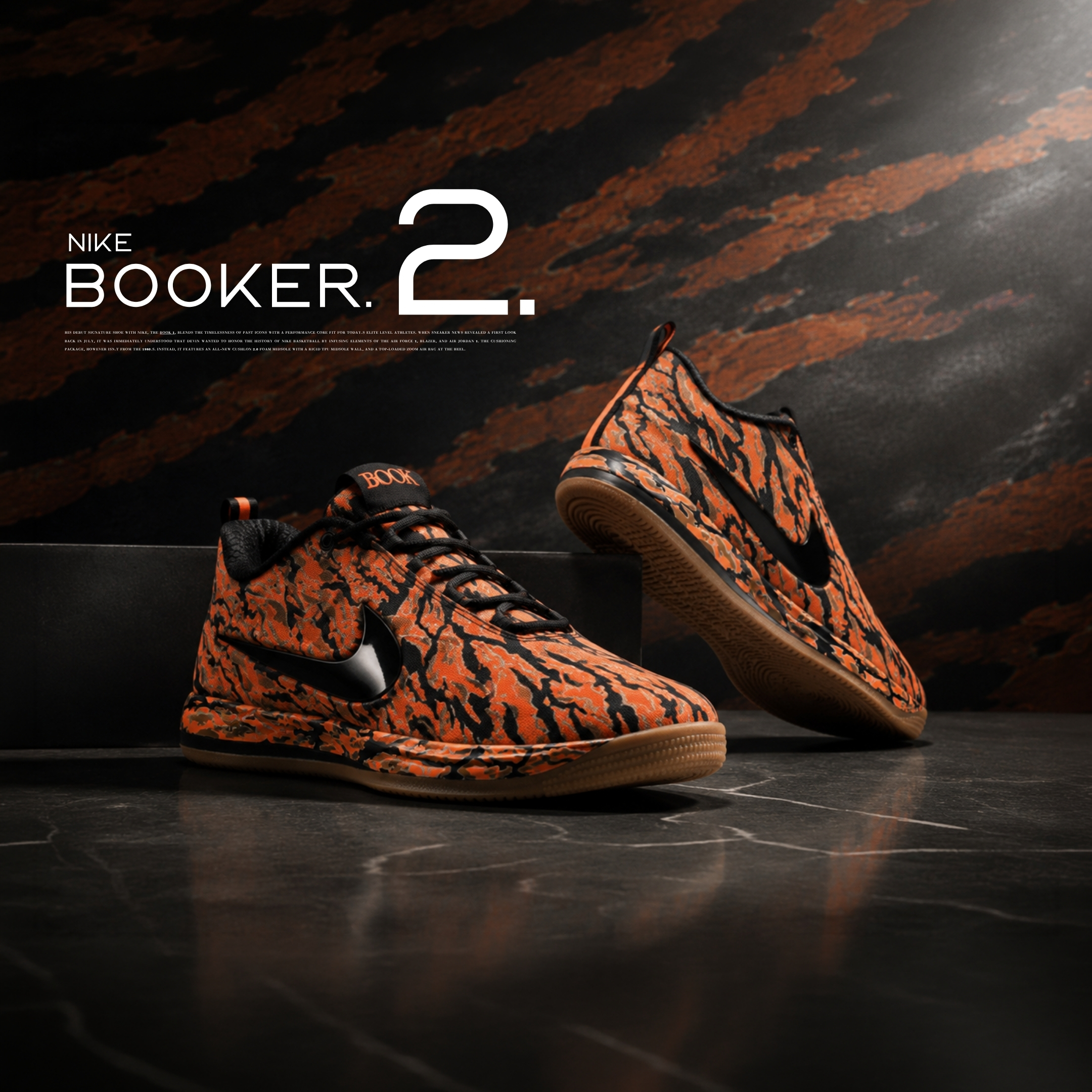 NICEDAY 代購 Nike Book 2 布克 二代 老虎 虎紋 黑橘 橘黑色 籃球鞋 實戰 IV5770-001