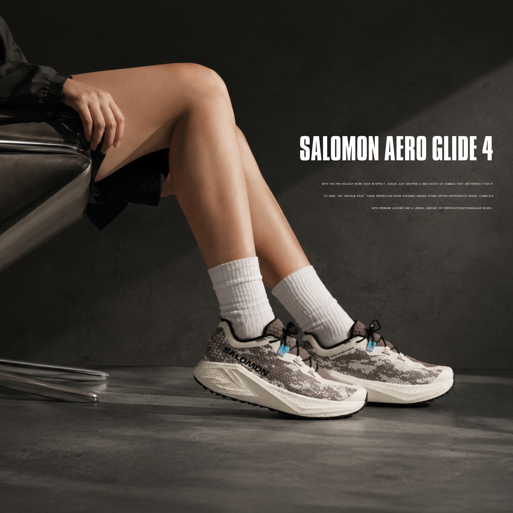 NICEDAY 代購 Salomon Aero Glide 4 索羅門 機能 慢跑 灰 蛇紋 灰白 運動 L49174900