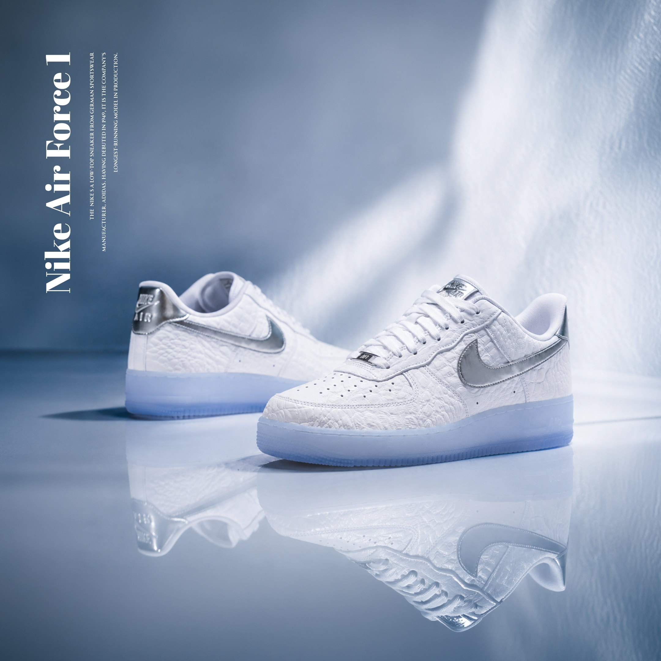 NICEDAY 代購 Nike Air Force 1 冰藍 冰川藍 藍色 冰底 白 IR1981-100
