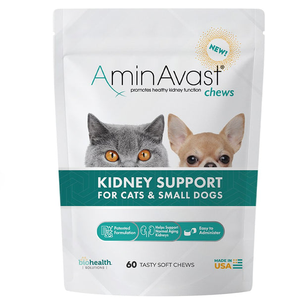AminAvast 胺腎 - 腎臟保健軟咀嚼片 300mg (小型犬及貓咪適用) 60粒裝