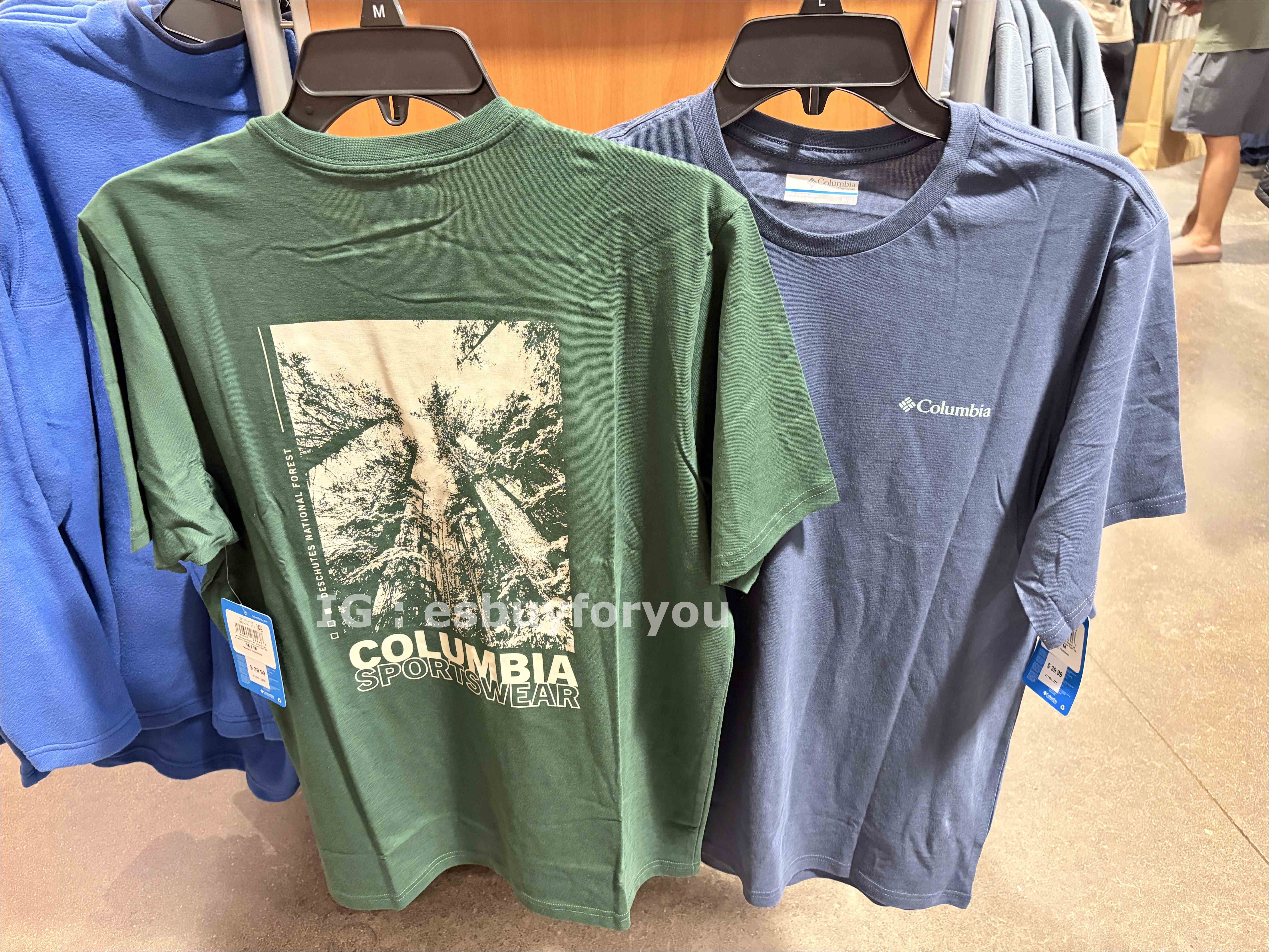 Columbia  男大人 有機棉 森林造型圖案  短TEE (2色)