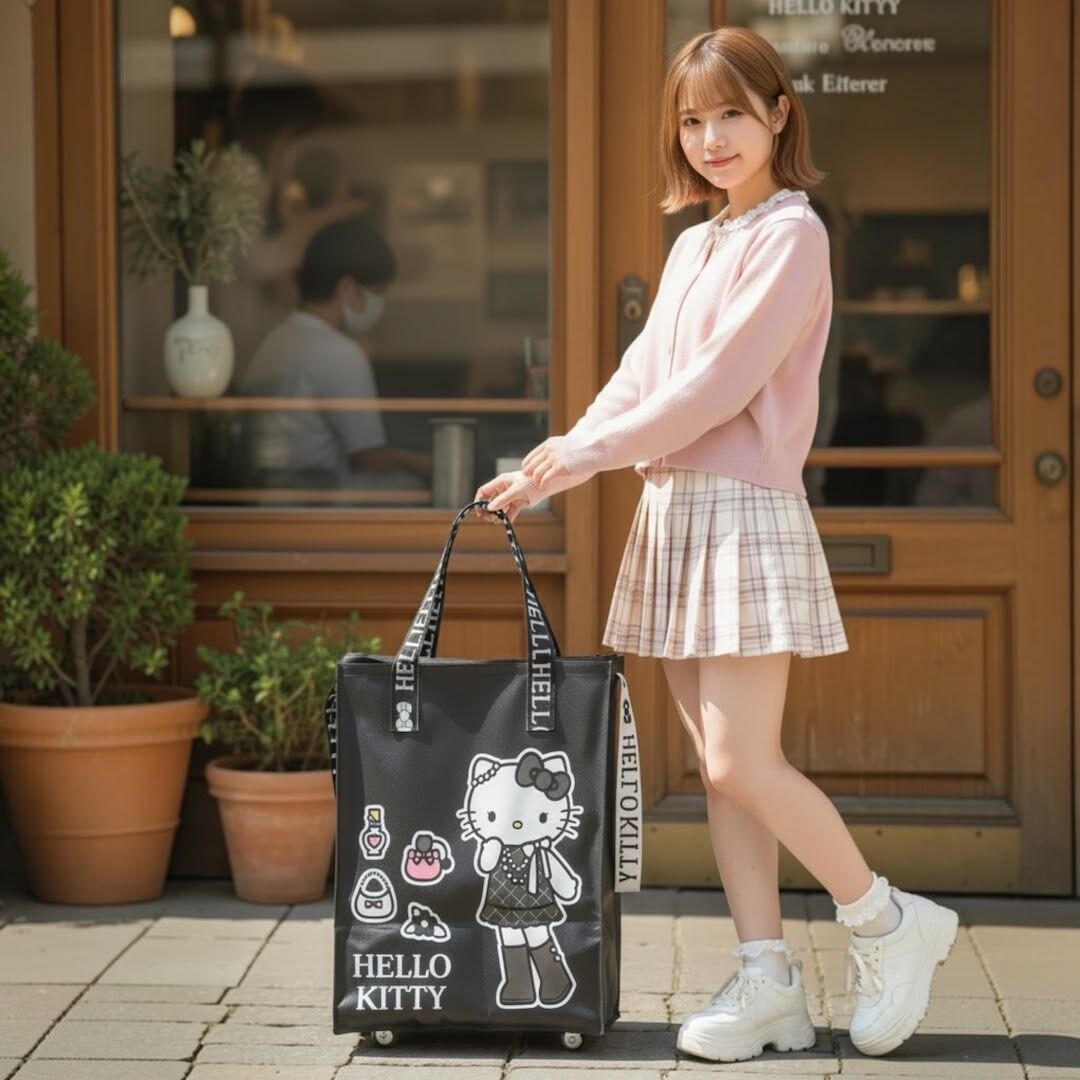 26085-KT Sanrio Hello Kitty 長腿滑輪購物車 #TW-71126
