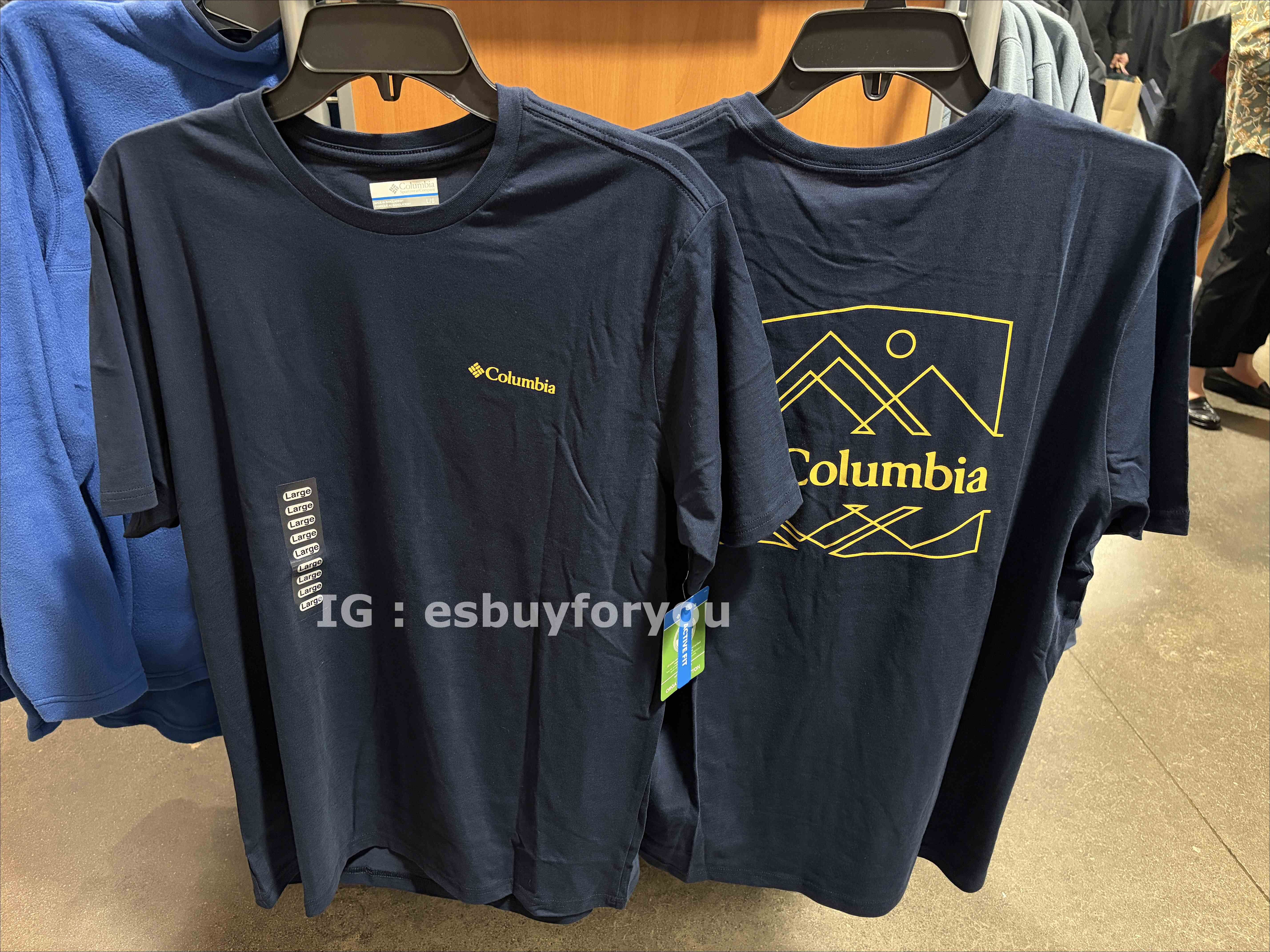 Columbia  男大人 有機棉 造型圖案  短TEE