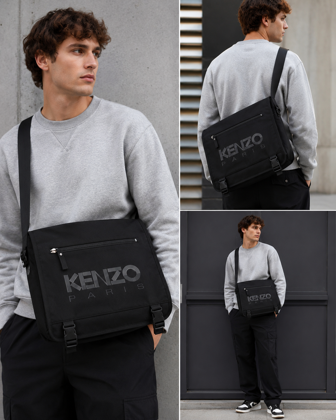 LYS02144 Kenzo Sport 大容量郵差袋