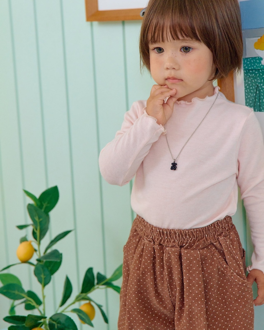 正韓秋OOTT BeBe 四色軟軟木耳上衣