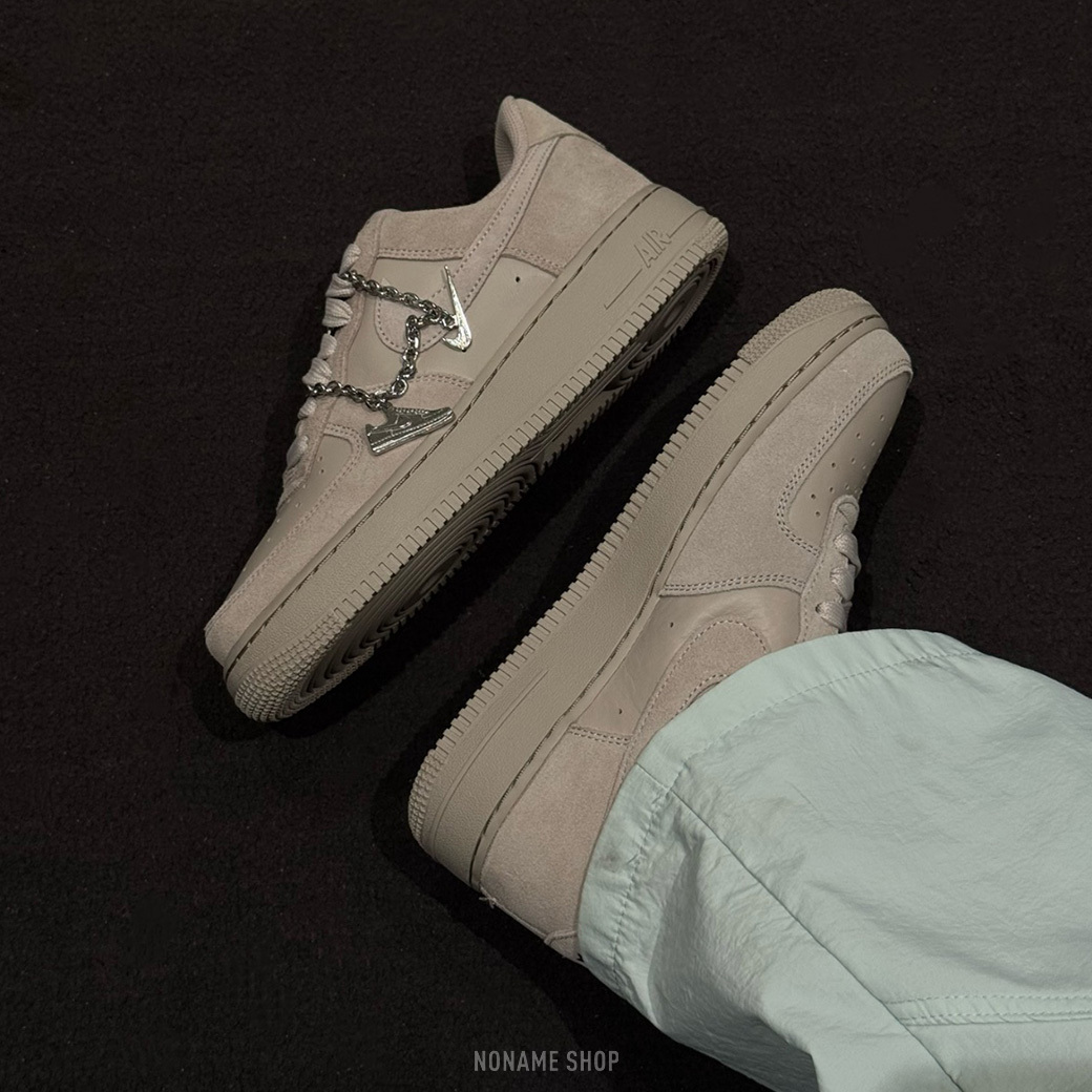 NIKE AIR FORCE 1 AF1 '07 麂皮 奶茶灰 (女款)