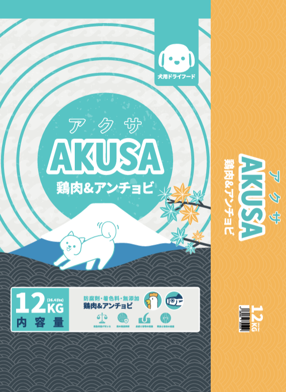 AKUSA 狗乾糧．全犬 雞肉+魚肉12kg x 2包 *門市自取優惠*