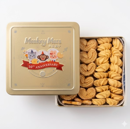 火星猴子 蝴蝶酥曲奇綜合手工餅乾350g (任選2盒以上$155/1)*3件包順豐智能櫃/站*257live