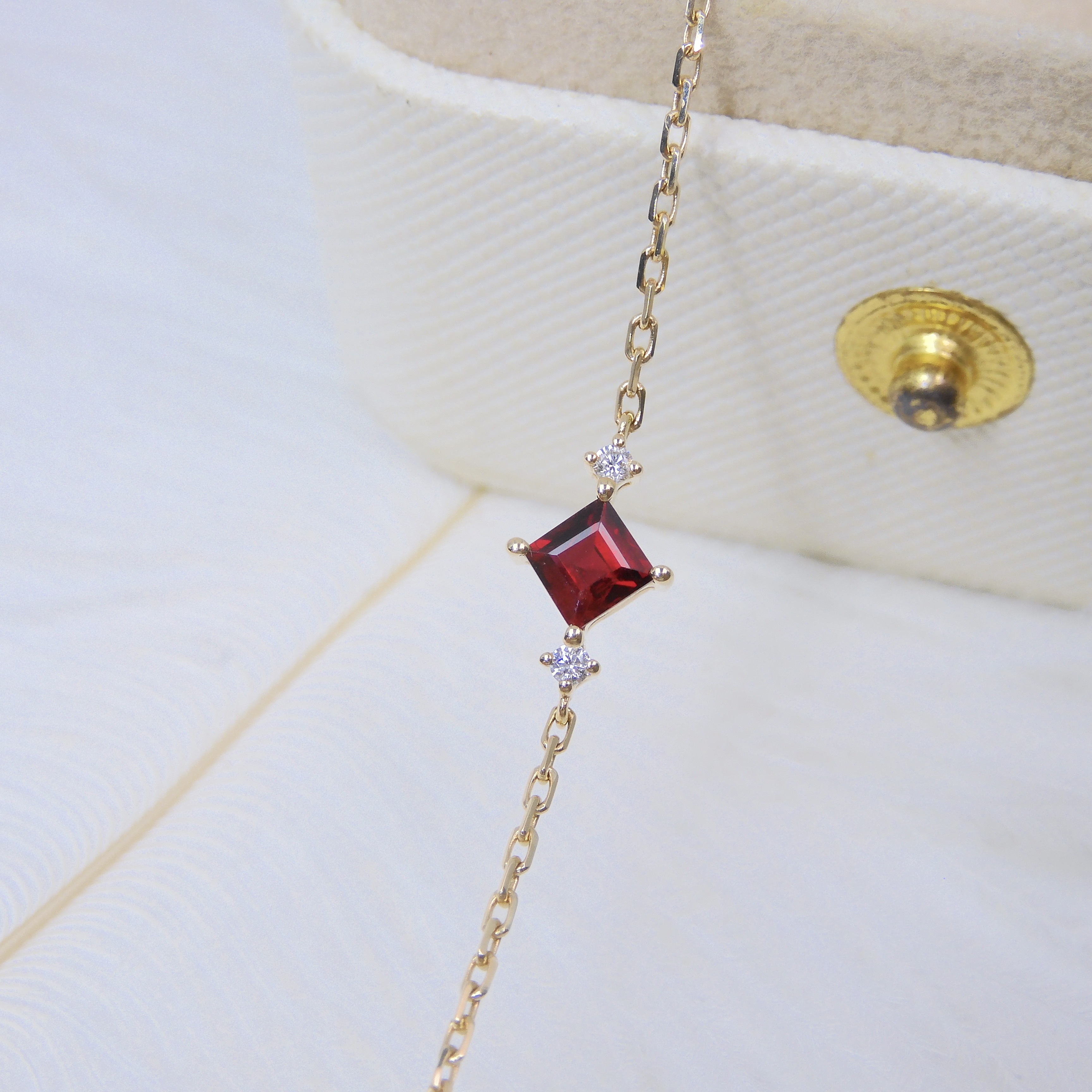 訂製 18K金 0.4ct 紅寶石手鏈