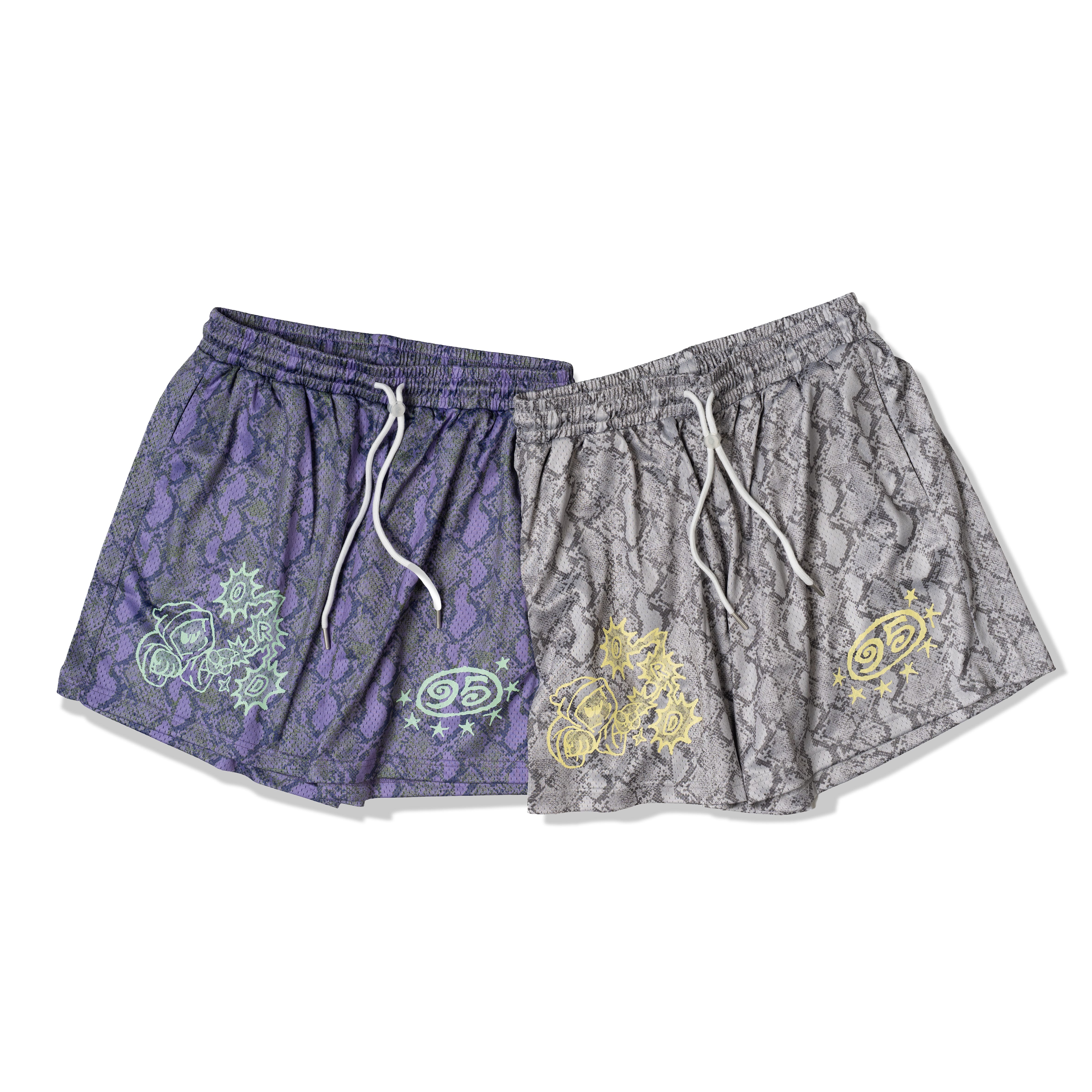 【車庫服飾】ORDINARY GRAFFITI SNAKE MESH SHORTS