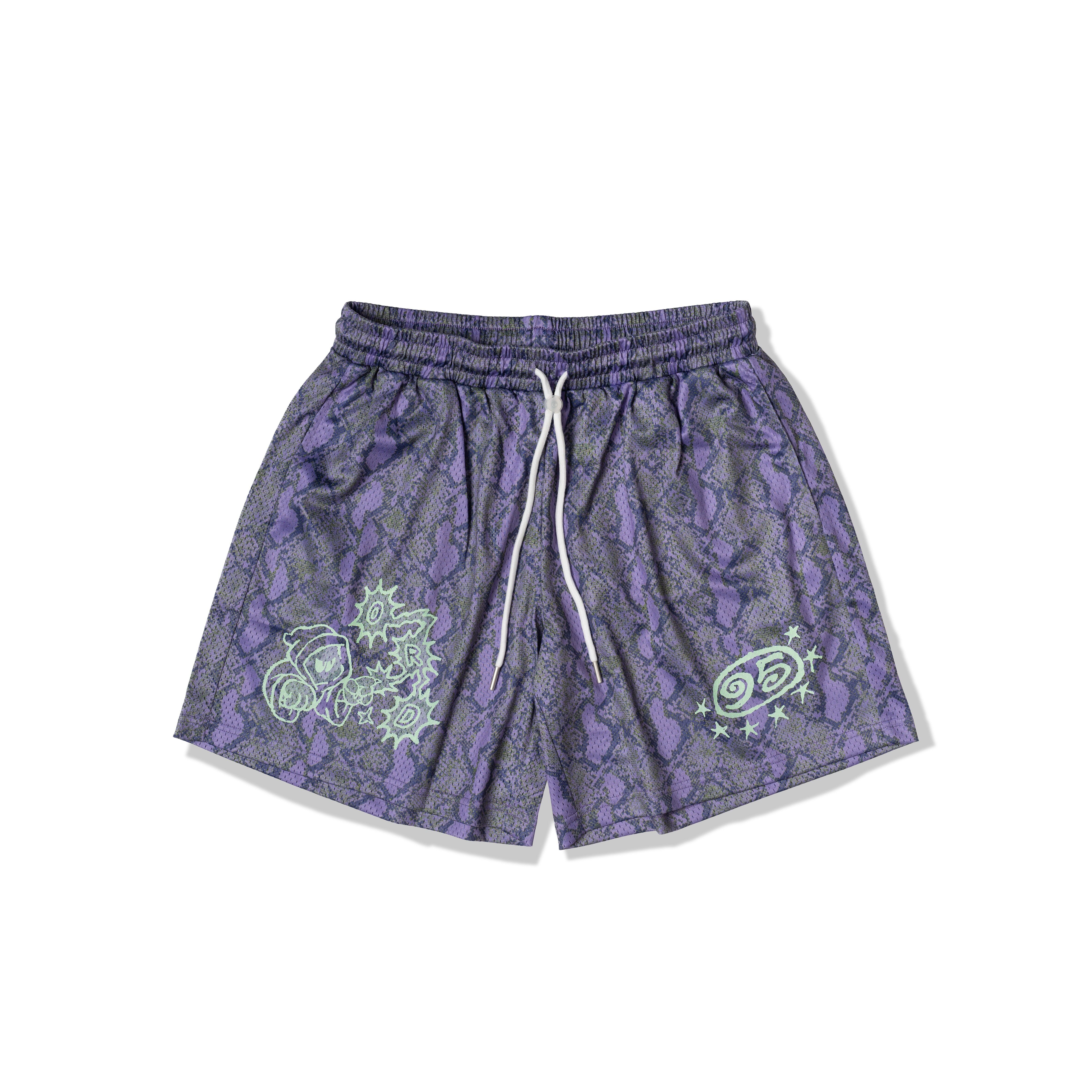 【車庫服飾】ORDINARY GRAFFITI SNAKE MESH SHORTS