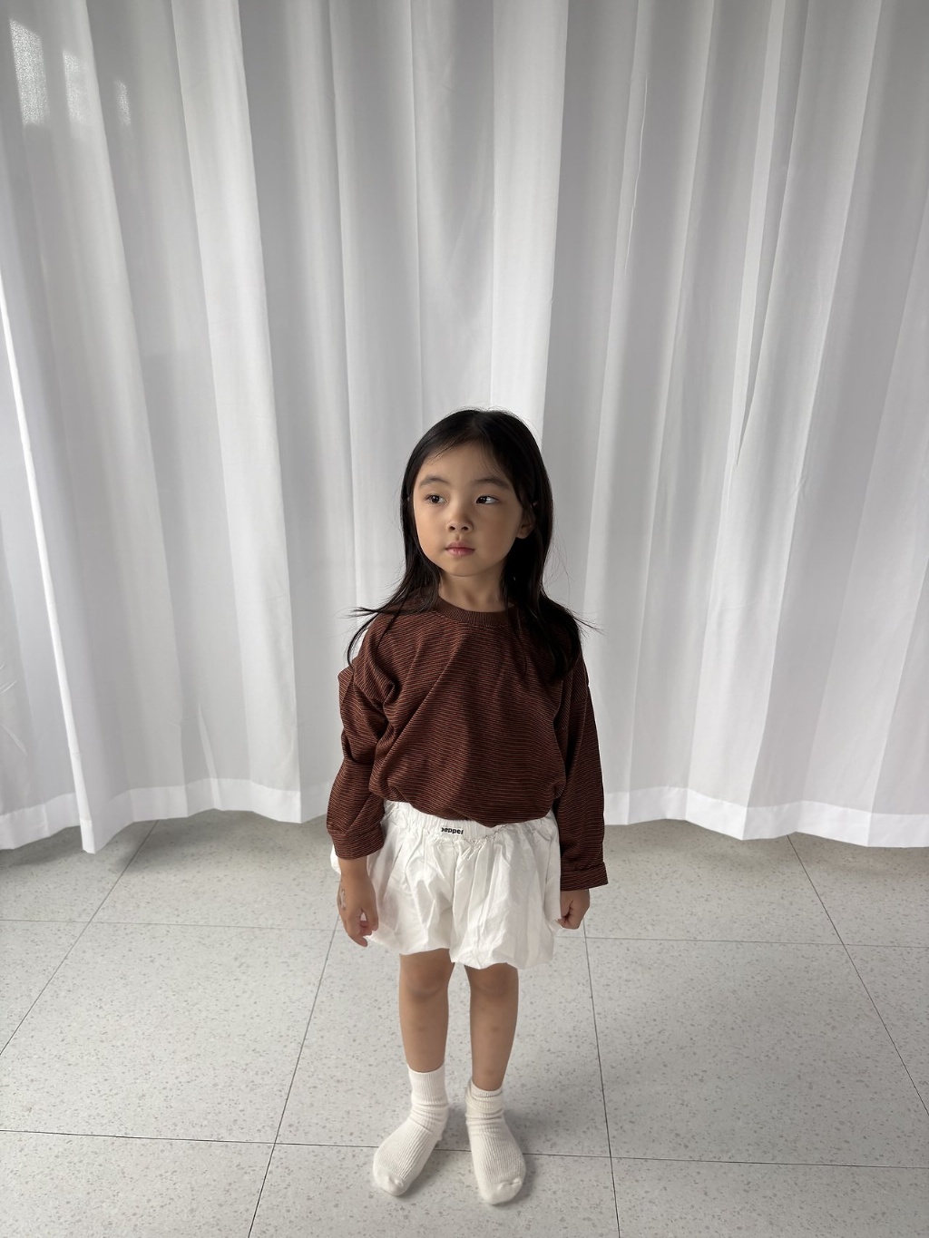 正韓秋pepper 親子裝_2色細條紋長袖上衣