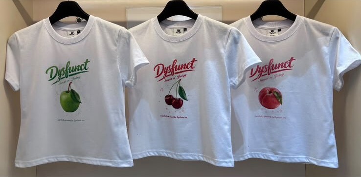 DY07 APPLE/CHERRY/PEACHY BOMB SEMI CROP T 女款 S:胸38 長19.5 M:胸40 長20.5 $299
