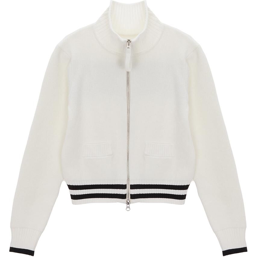【代購】MATIN KIM Spell Point Stripe Knit Cardigan MK2400CD016MIV