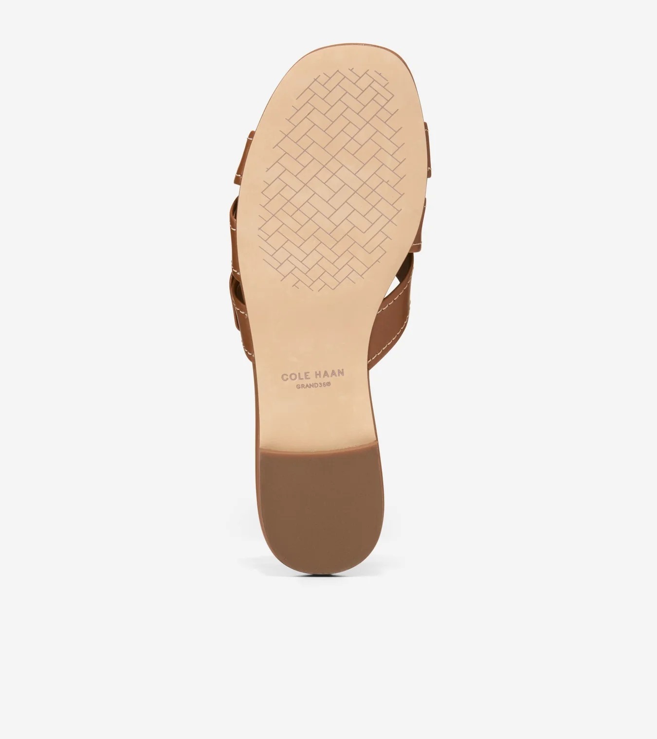 UN04 Cole Haan 女裝 啡色皮 編織帶拖鞋 Velma Buckle Slide Sandals