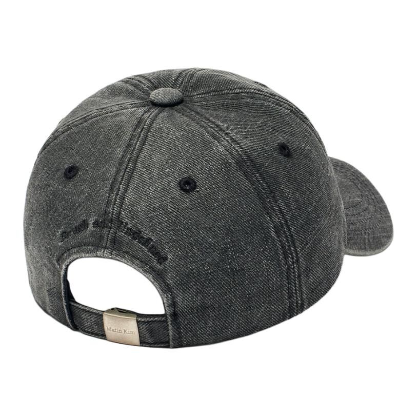【代購】MATIN KIM Baseball Caps Unisex Black MK2500HT007VBB 經典金屬 刺繡水洗棒球帽
