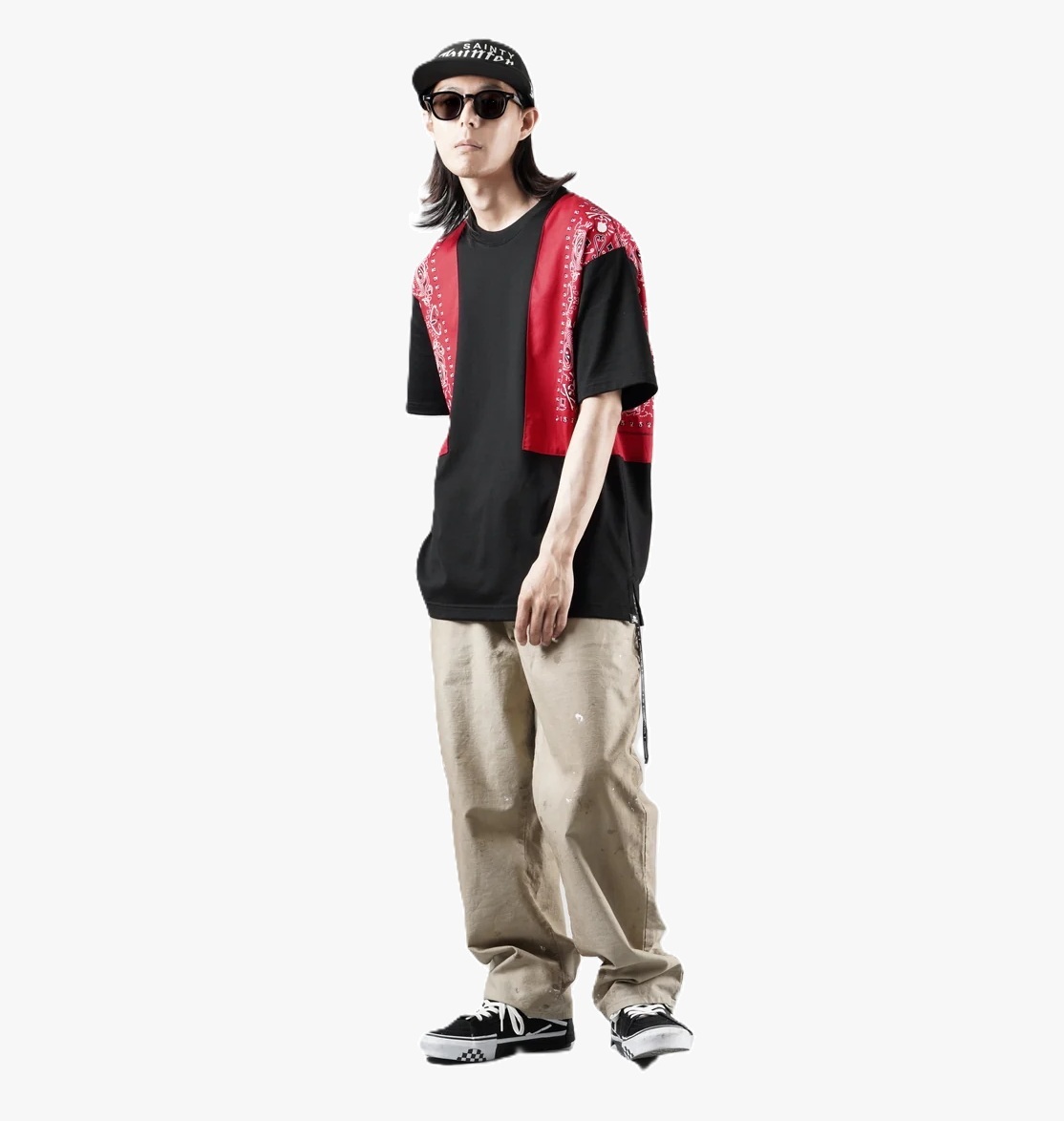LAST PCS: MASTERMIND JAPAN 2026 JAPAN BANDANA SS TEE / REGULAR FIT (BLACK x RED) - SIZE L PRE ORDER ITEM (預訂中)