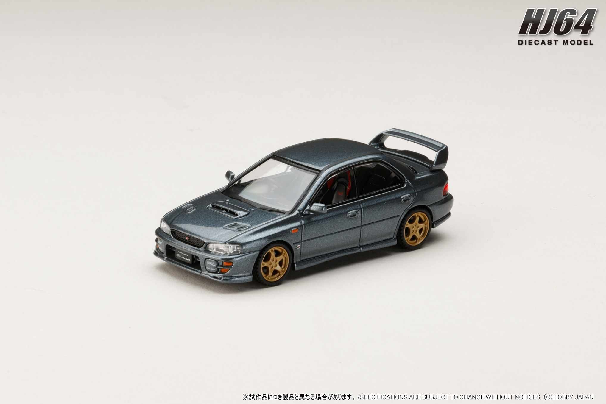 預訂:1/64 HOBBY JAPAN  SUBARU IMPREZA WRXSTi Ver.Ⅵ (GC8G) 1999 Gray Metallic (HJ646013AGM)