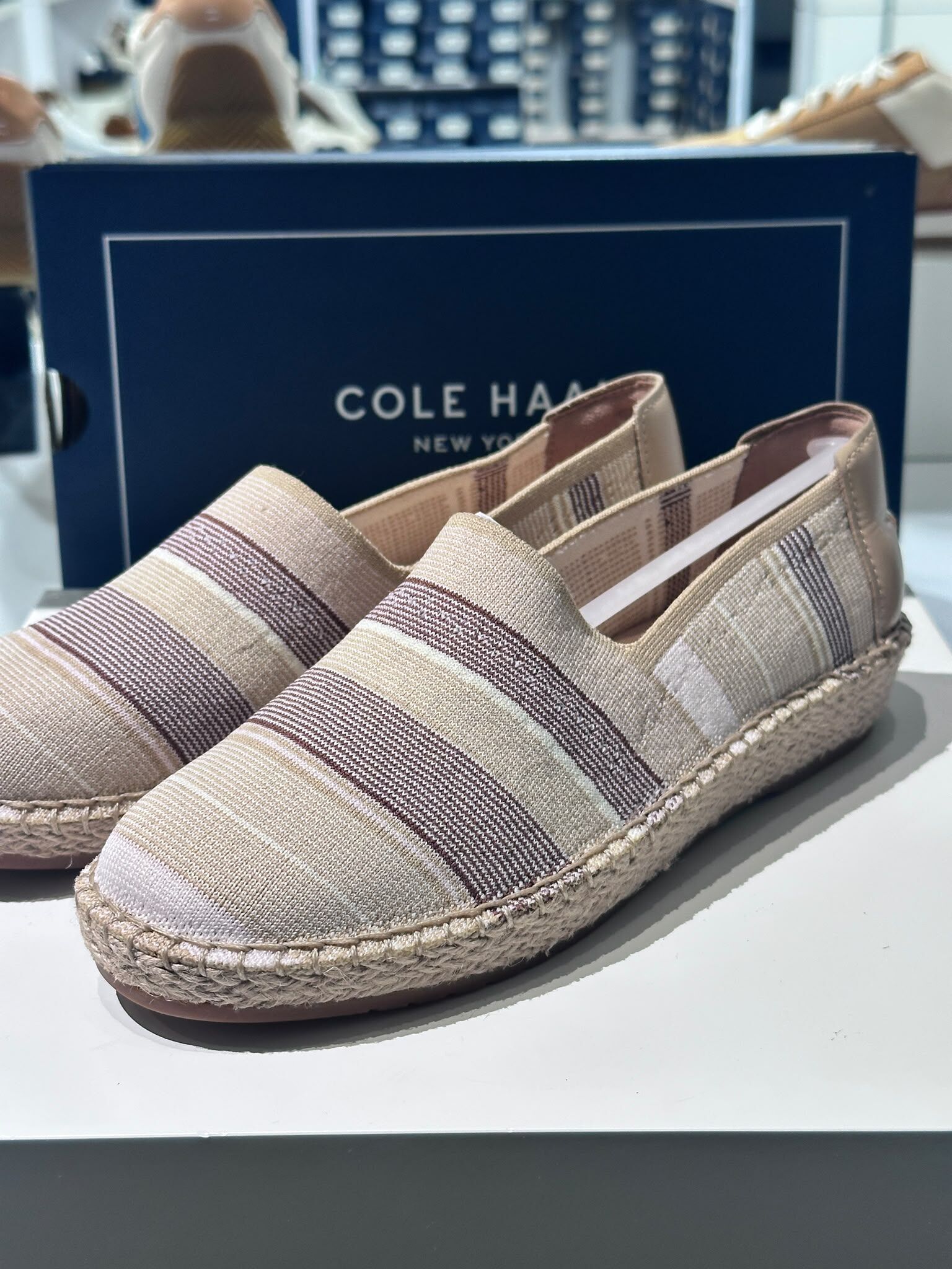 UN08 Cole Haan 女裝拼色針織平底鞋 Cloudfeel Espadrille II Slip-On Loafers