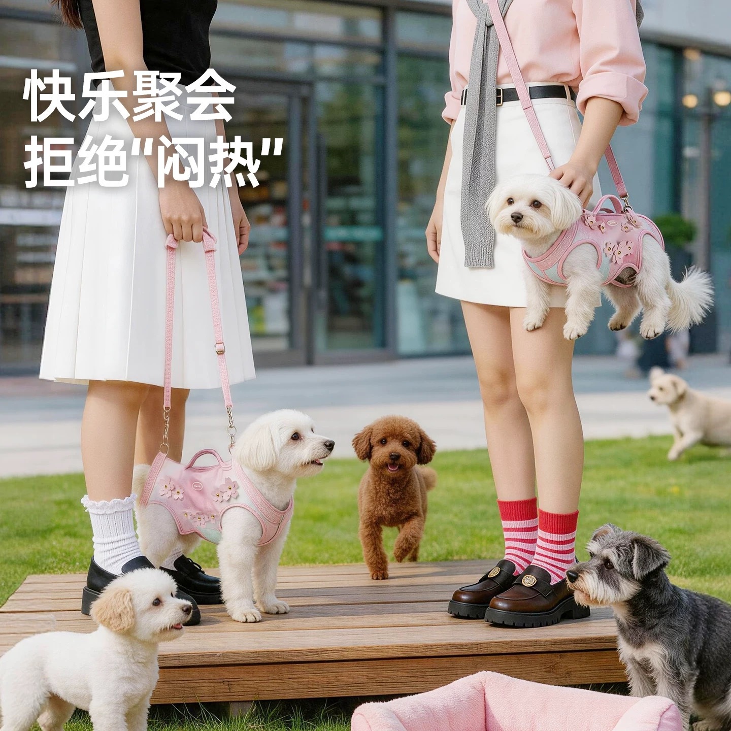 TOUCHDOG 它它 樱花粉凉感斜挎包