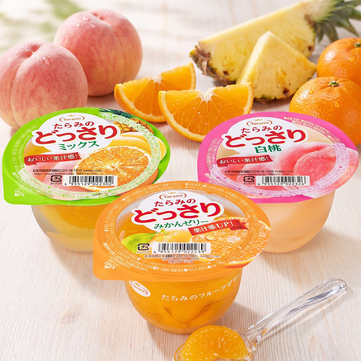 日本 TARAMI 達樂美 果凍杯 230g (水蜜桃 / 蜜柑 / 什錦)