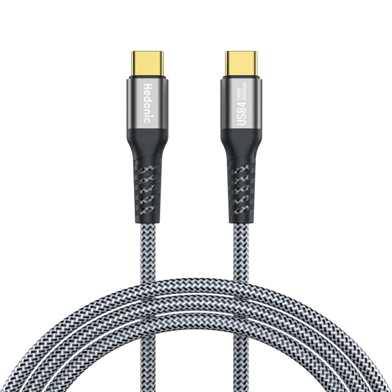 Hedonic Tough Pro MAX USB4 USB-C 充電傳輸線 240W 200cm