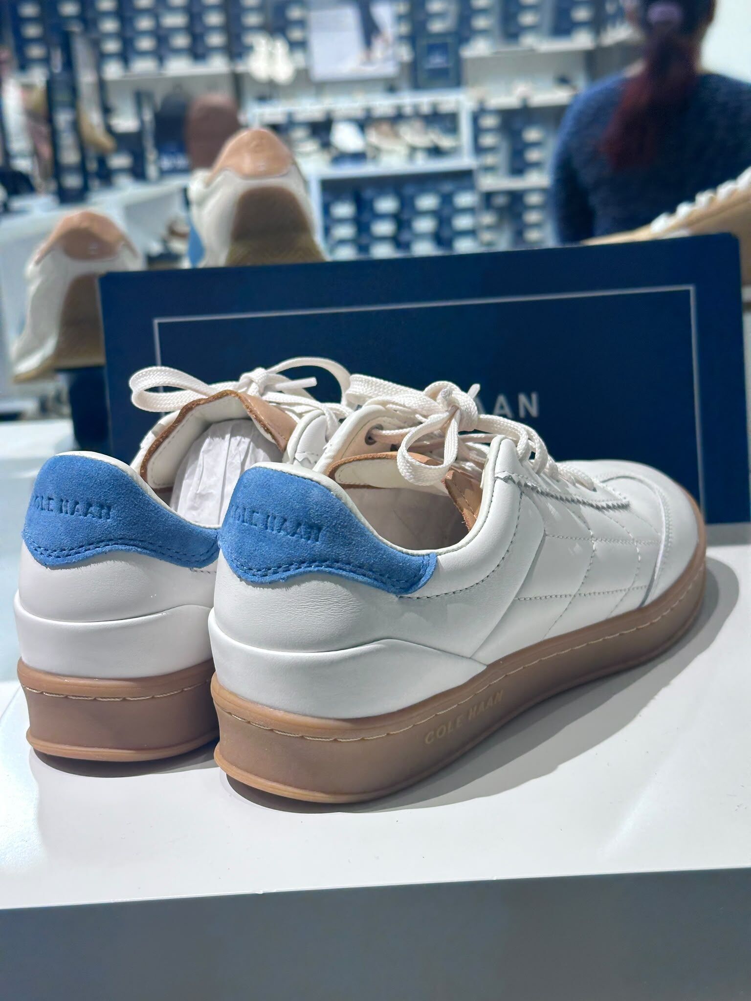 UN10 Cole Haan 女裝 白色橡膠底運動鞋  (藍色鞋跟皮)  Grandprø Breakaway Sneaker