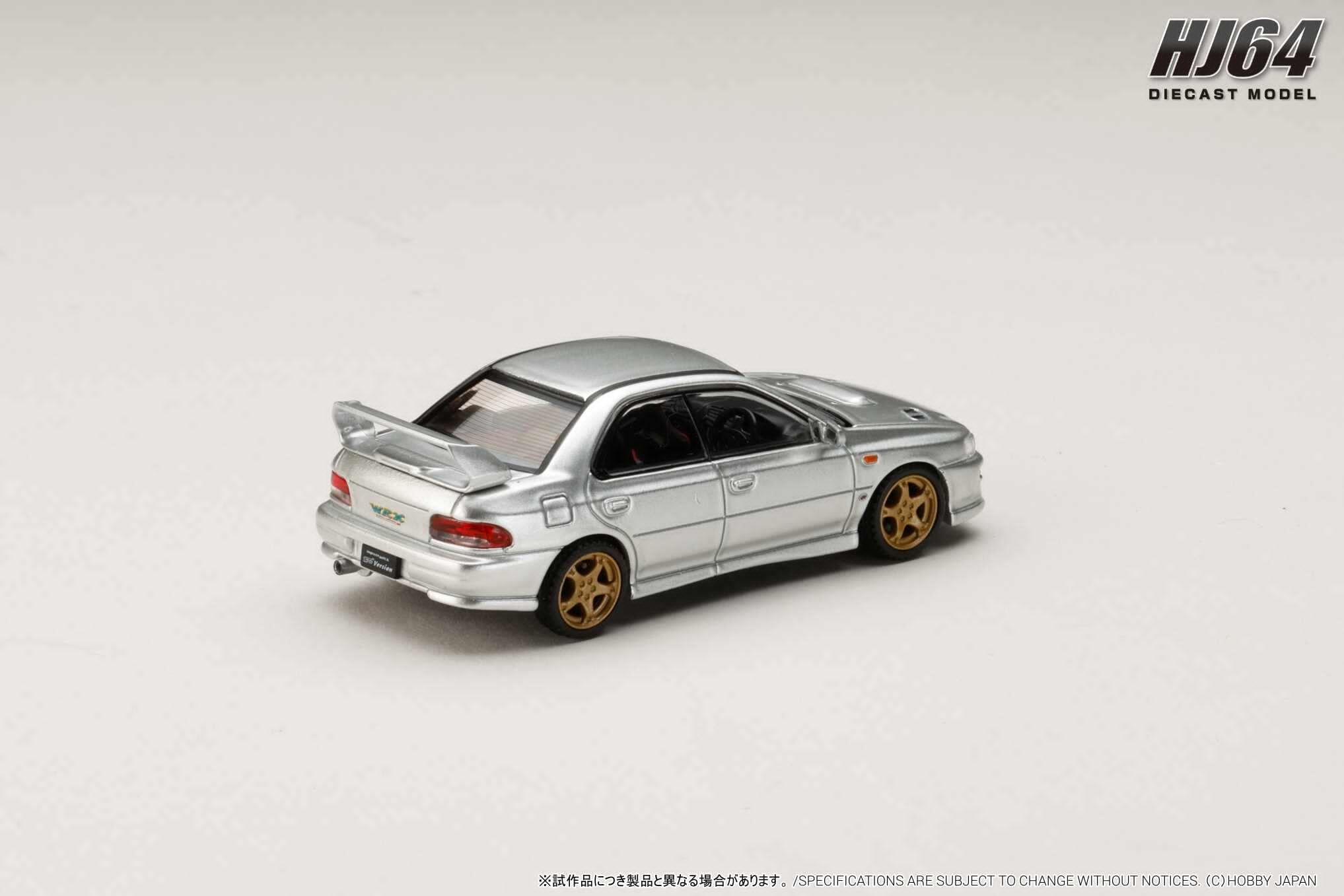 預訂:1/64 HOBBY JAPAN SUBARU IMPREZA WRXSTi Ver.Ⅵ (GC8G) 1999 Silver (HJ646013AS)