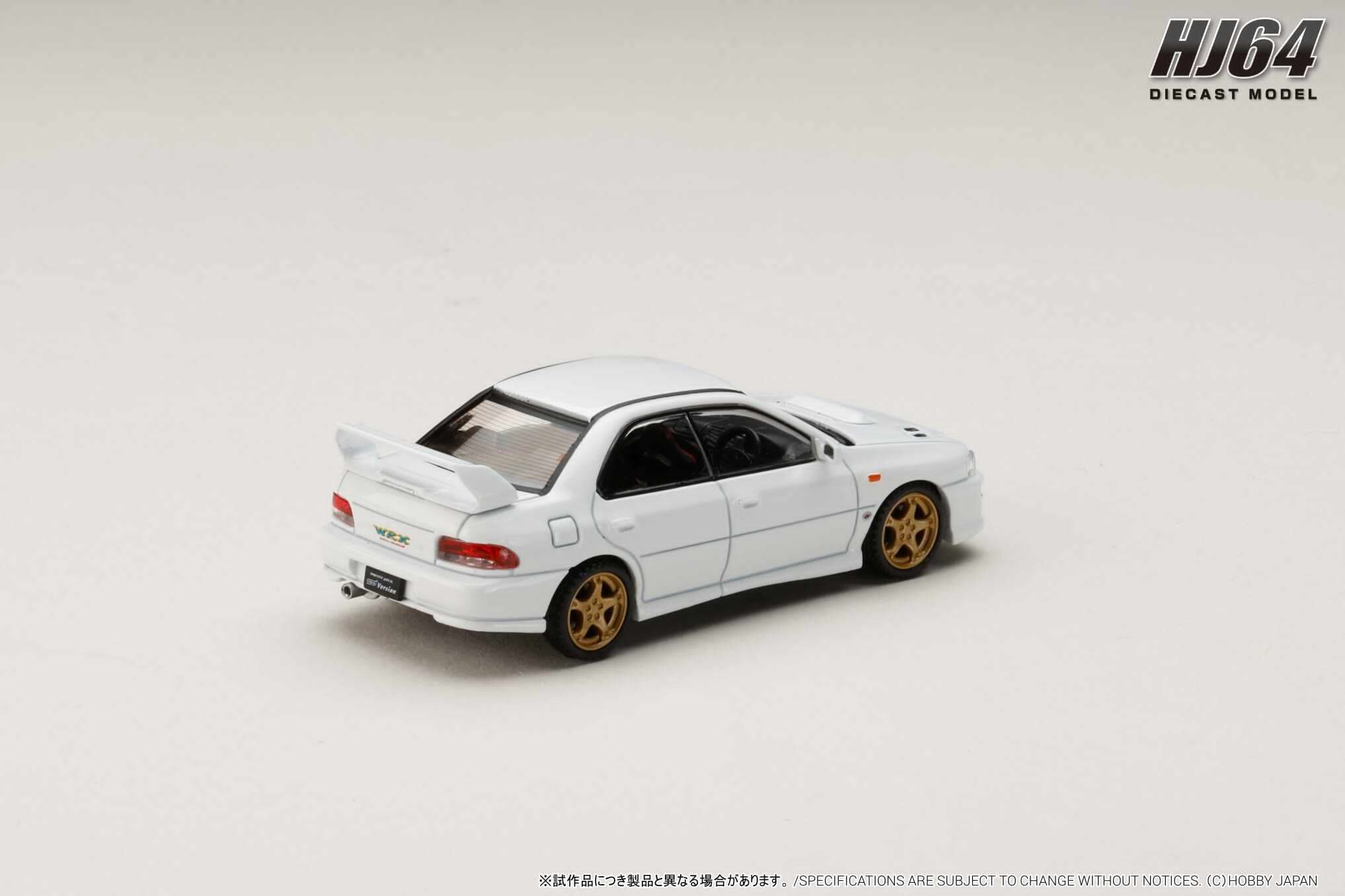 預訂:1/64 HOBBY JAPAN SUBARU IMPREZA WRXSTi Ver.Ⅵ (GC8G) 1999 White (HJ646013AW)