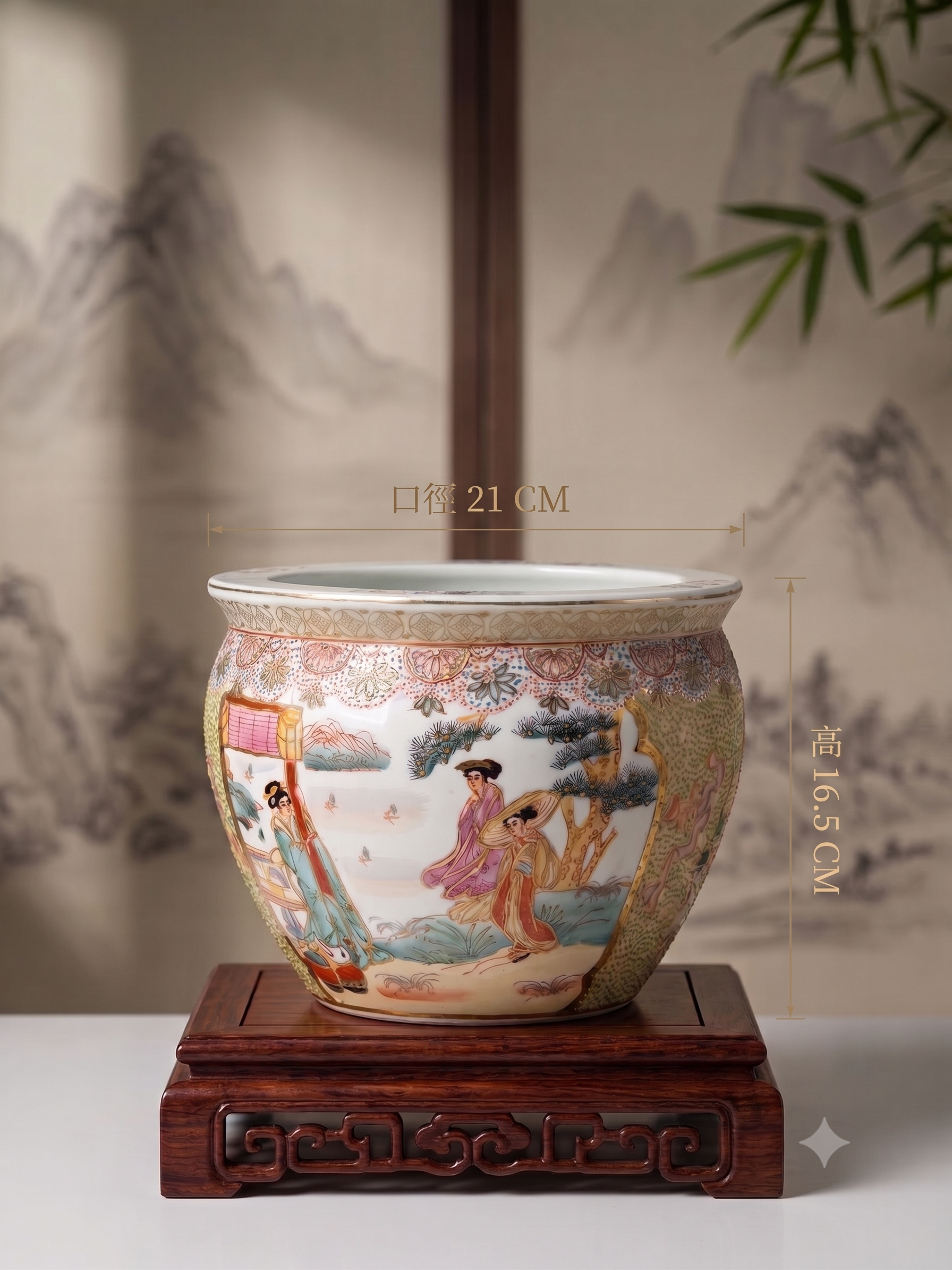 日本回流 中國 廣彩花樽 #無原盒 #Canton Famille Rose #非物質文化遺產