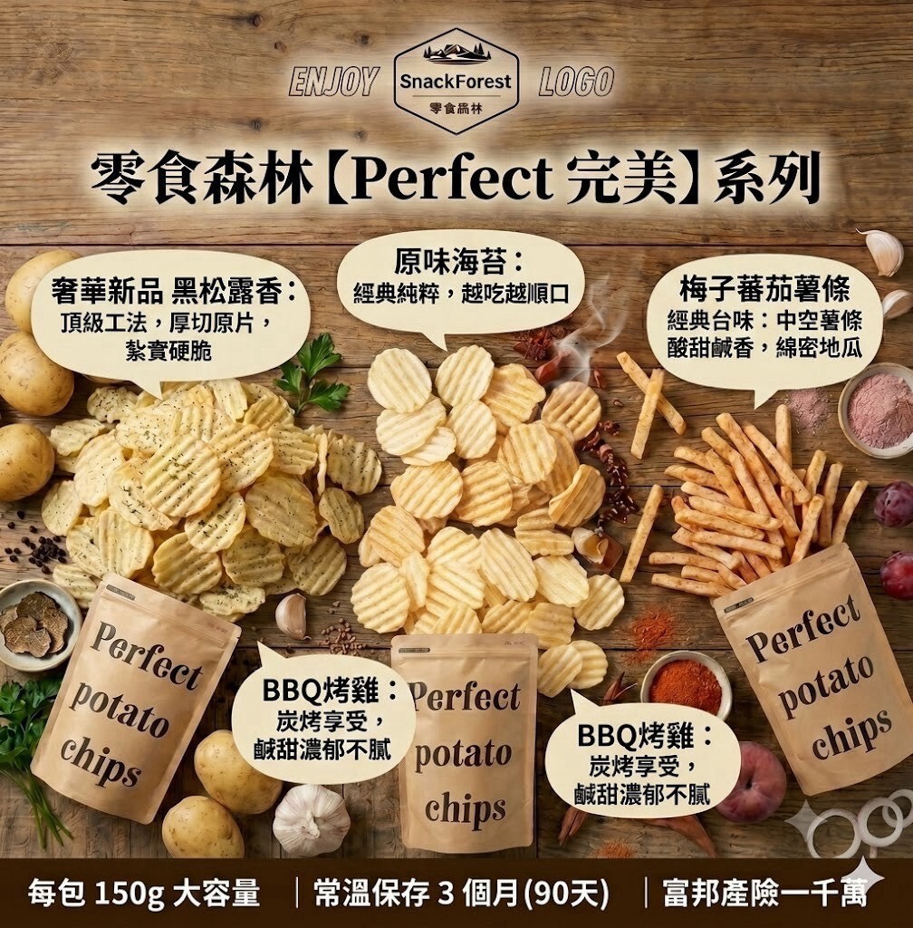 WSBB12378  Perfect完美洋芋片&薯條 150g（9月中）