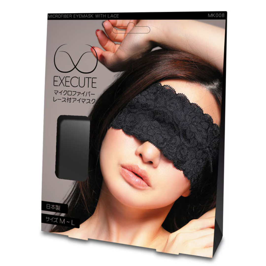 EXECUTE Microfiber Lace Eye Mask Black