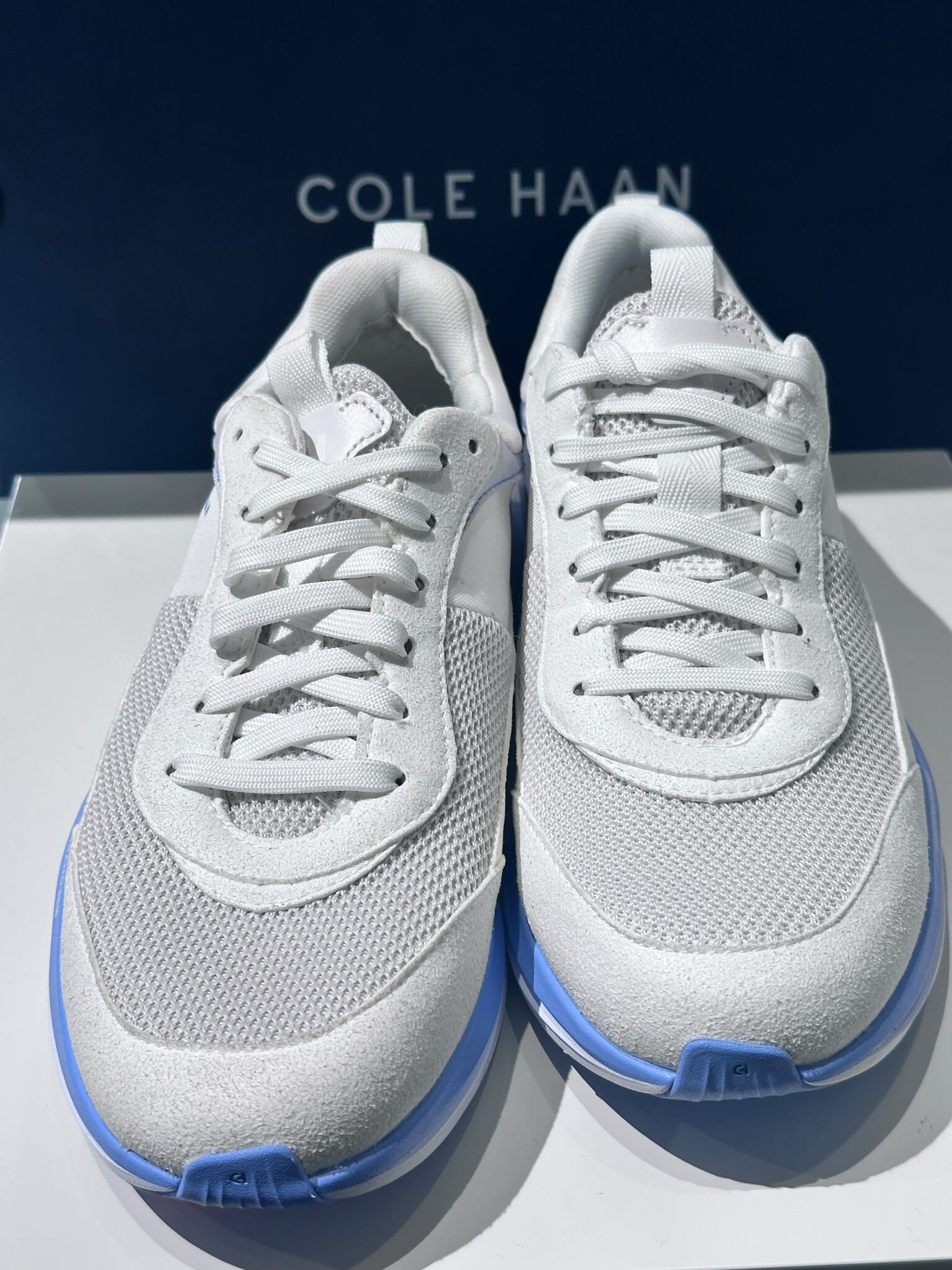 UN13 Cole Haan 女裝粉藍色拼網面厚底運動鞋 OG Quadstreak Running Sneaker