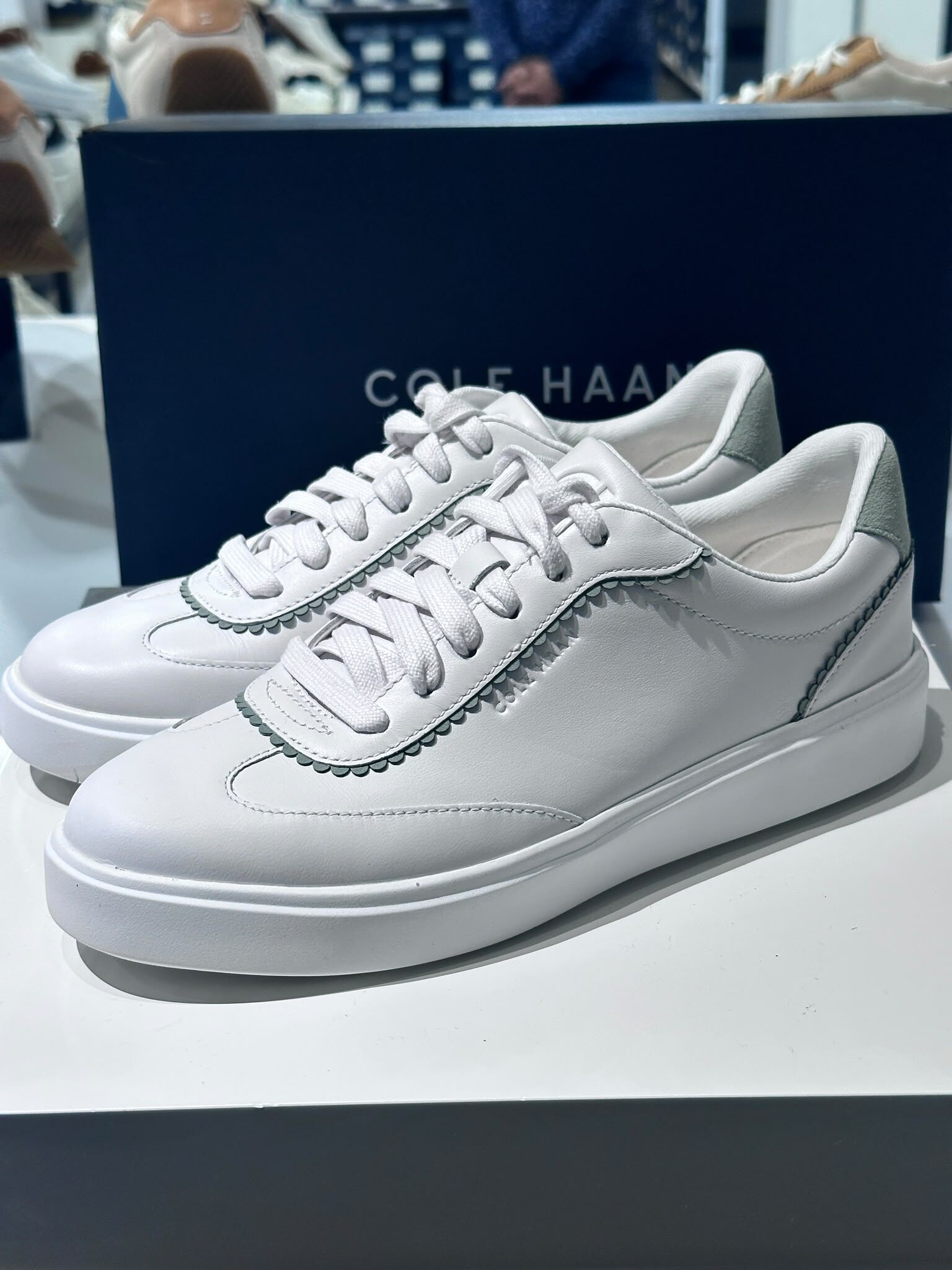 UN15 Cole Haan 女裝 白色運動鞋 (綠色鞋跟皮) Grand Crosscourt Arlowe Sneakers