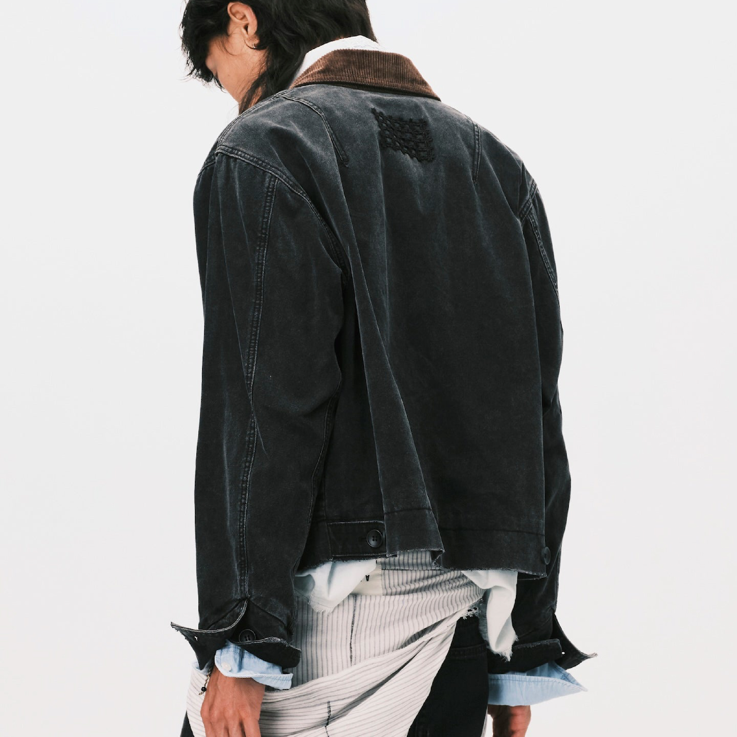 ANOWHEREMAN Washed Work Jacket