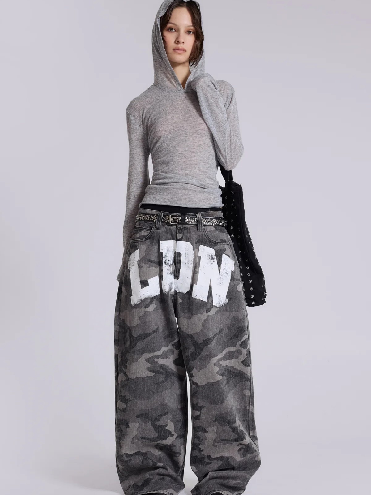 JADED LONDON 做舊印刷Logo 巨型闊腿迷彩牛仔褲 Camo LDN XL Colossus Jeans JMJE6474