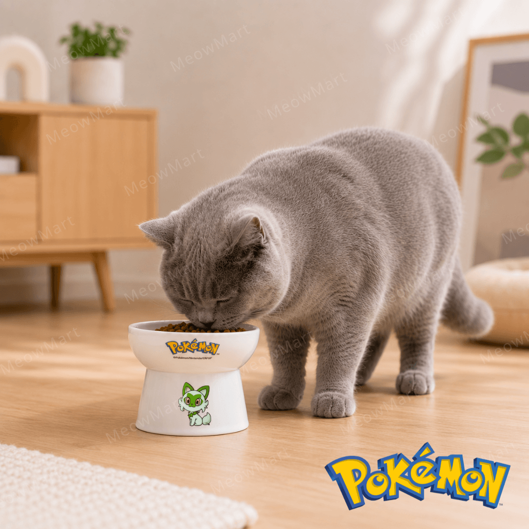 【日本Pokémon x 猫壱】限量版高腳食物碗 (日本直送)