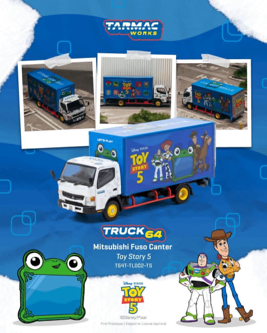 預訂:1/64 Tarmac Mitsubishi Fuso Canter Toy Story 5 (T64T-TL002-TS)
